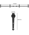 8Ft Heavy Duty Sliding Barn Door Hardware Kit With Single Track Bypass And Double Door Capability Carbon Steel Construction