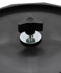 Close-up of locking knob on Hardcore Shop Approved 8 Inch Table Saw Blade Holder Wall Mount Rack for tools.
