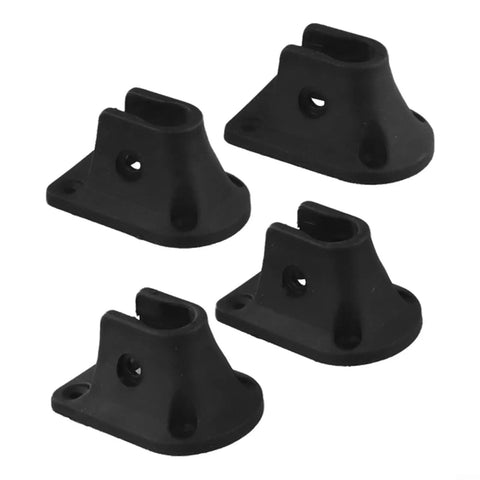 Set of four black Beefy PP Folding Table Leg Brackets for 16mm round pipe camping and outdoor furniture repair kit