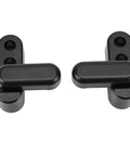 Kickass 180 Degree Rotating RV Table Lock Clip With Wicked Strong Steel Buckle For Thick Panels And Camper Trailers, set of two black plastic clips.