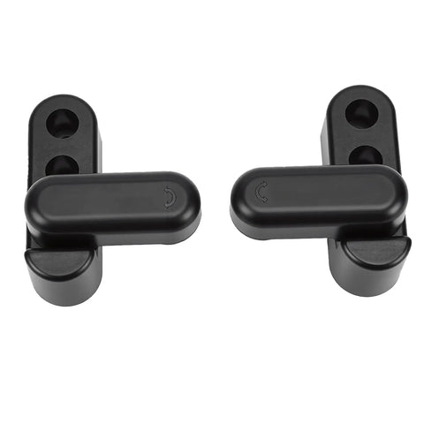 Kickass 180 Degree Rotating RV Table Lock Clip With Wicked Strong Steel Buckle For Thick Panels And Camper Trailers, set of two black plastic clips.