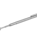 Magnetic Pick Up Tool With 3 Lb Pull And 25 Inch Extendable Reach For Grabbing Lost Parts, silver finish, tool close-up.