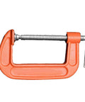 Heavy Duty 8 Inch C Clamp In Iron Alloy With Thick Screw And T Rotary Handle Swivel Jaw Pad For Even Pressure Ideal For Brake Rotors Welding Woodworking Metalworking Auto Parts Assembly And More, showcasing top view.