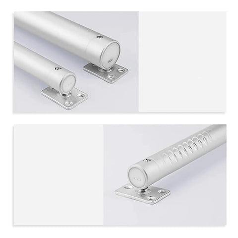 Automatic Door Closer 60Kg Heavy Duty with Soft Closure and Adjustable Gas Spring, aluminum alloy, top view of mounting base