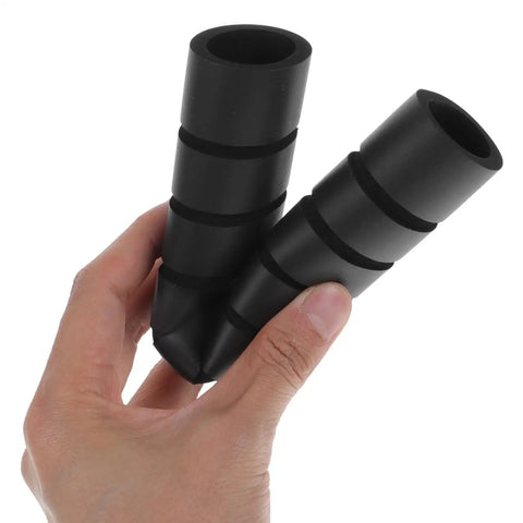 Close-up of hand holding Three Pack Pull Up Bar Grip Sleeves With Anti Slip Sponge Pads for strength training at home or gym workouts.