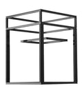 Upgrade Your Workspace With This Top Shelf 3D Printer Frame Kit For 330 Series Setups, black aluminum frame with pre-drilled holes.