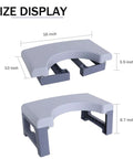 Foldable Potty Stool For Adults, 7 Inch Squat Footstool With 35 Degree Defecation Angle, size display illustration, blue