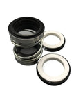 Rugged Dual Face Unbalanced Mechanical Seal Built With NBR Rubber Bellows And Tungsten Carbide Rings To Power Through Heavy Water And Sewage Pump Work On A Solid 90mm Bore, showcasing multiple seals stacked.