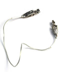 Close-up of universal body cord from Must Have All In One Fencing Gear Kit For Foil Epee And Saber with clips and white wire.