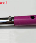 Step 4 installation of 8mm Diameter V Shape Shrapnel Double Solid Button Snap Spring Clip on telescopic tube