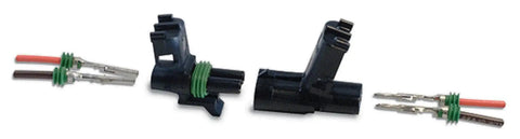 Heavy Duty 12 To 18 AWG Weather Pack Terminal Connector Kit With Male Female QD Splices For Race Car Electrical And Street Wiring Projects That Stay Dry Under Any Conditions, black sealed connectors