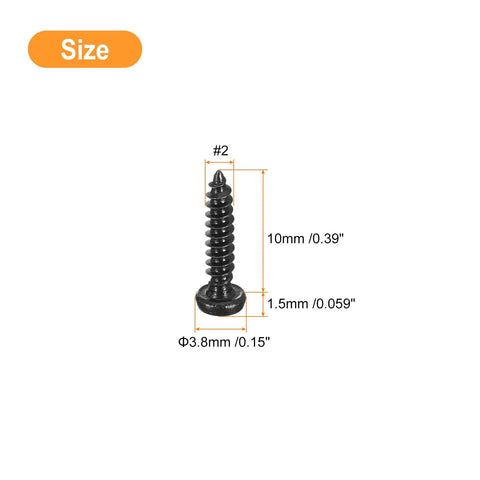 One Hundred Pack Of Two Gauge By Three Eighths Inch Phillips Pan Head Self Tapping Screws Rock Solid And Ready To Roll Rust Resistant 304 Stainless Steel Fasteners, size #2, 10mm