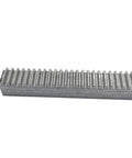 Gear Rack and Pinion Set for Pros, 1 Modulus Steel Bevel Gear System close-up of 10x10x500mm steel rack