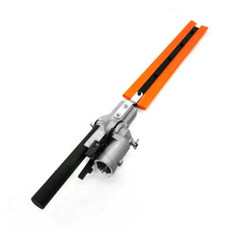 Pole Hedge Trimmer Attachment For Brush Cutters 26mm 9-Spline Square Cutting Head, orange blade guard