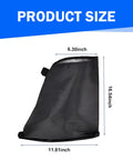 Drop In Ready Magnetic EV Charger Port Cover dimensions showing size 6.30in x 11.81in x 16.54in in black material.