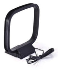 Black AM Loop Antenna With 2 Pin Bare Wire For Home Stereo Receiver, Boost AM Signals For Crystal Clear Stations, Keeps Reception Solid