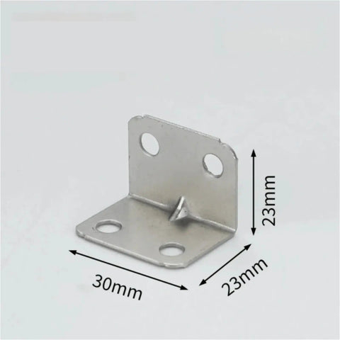 Rock Solid Heavy Duty L Brackets No Sweat Assembly Furniture Hardware Pack Metal L Shaped Corner Support, 30mm x 23mm.