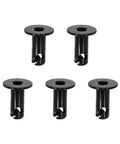 Rock Solid Badass 7075 Aluminum Dzus Fasteners 5/16 Inch Flush Allen Head Black 5 Pack for automotive use.