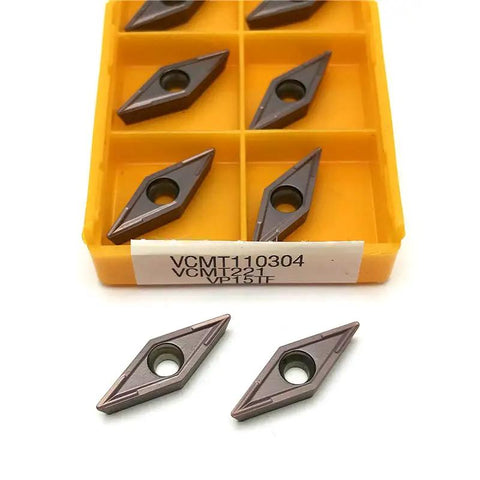 Internal Turning Tool Insert For VCMT110304 UE6020 Set Pro Grade Tungsten Carbide CNC Lathe Tool Insert, 10 Pieces in Box