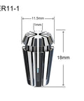 Heavy Duty Er11 Spring Collet For CNC Milling Lathes Killer Grip Precision Alignment Cold Forged Steel Tool Holder with dimensions.