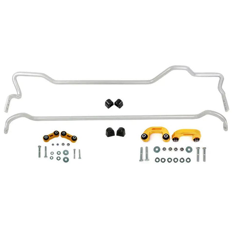 Sway Bar Vehicle Kit With Maximum Grip For Killer Handling On Street And Track Engineered To Deliver Unrivaled Traction And Tight Cornering In Any Weather, featuring front and rear sway bars with mounting hardware.