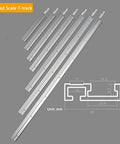 Aluminum Alloy 45 Type T Track With Scale Slot Miter Track showcasing multiple lengths for woodworking jigs