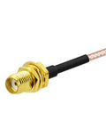 SMA male to female bulkhead antenna extension cable with RG316 coax, part of 2 Pack SMA Male To SMA Female Bulkhead Antenna Extension Cable RG316