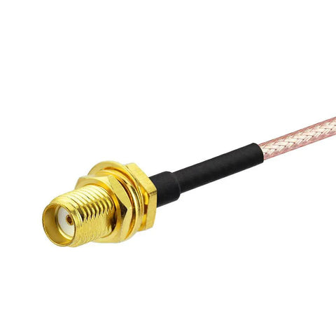 SMA male to female bulkhead antenna extension cable with RG316 coax, part of 2 Pack SMA Male To SMA Female Bulkhead Antenna Extension Cable RG316