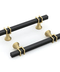 10 Pack 3 Inch Black And Gold Cabinet Handles Square Drawer Pulls For Dresser And Furniture Hardware With Mounting Screws Durable Zinc Alloy