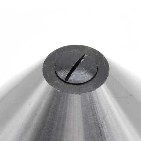 4 Inch 100mm MT3 Bull Nose Live Center For Lathe With 75 Degree Nose, metal tip close-up for machining pipes and tubes