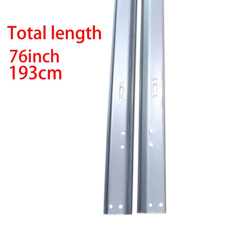 Vertical Track Replacement Set For 7 Foot Garage Doors Left And Right Brackets 76 Inch Galvanized Tracks For 2 Inch Rollers.