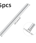 One Eighth Inch Stainless Steel Rod Eight Inch Solid Round Shaft For DIY Projects And Metalworking Hobbies, 5-pack size details