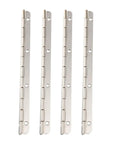 Four piece long piano hinge set for wooden boxes and jewelry boxes heavy duty metal hinges with slick smooth safe surface finish