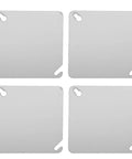 4 Pack Square Electrical Box Cover Plates For Blank Control Panels Or Junction Boxes shown in a silver finish