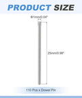 Diagram of One Millimeter By Twenty Five Millimeter Dowel Pins Shelf Pegs with size dimensions 1mm x 25mm.