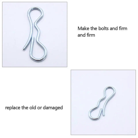 Solid 5Pcs Alloy Steel Cotter Pins Bow Tie Style Locks For Industrial Science Projects, showing a close-up of a silver cotter pin.