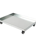 Heavy Duty Stainless Steel Drip Pan With Wheels For Plants And Appliances Oil Drain Pallet And Water Tray 100x50 cm Ideal Washing Machine