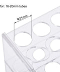 Acrylic Test Tube Holder Rack With Twelve Sockets For 25ml Centrifuge Tubes Clear PMMA Lab Storage Two Layer Design detail