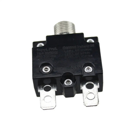 Automotive Circuit Breaker 50V 15A Overload Protector For Cars Boats And RVs Resettable Fuse With Three Eighths Inch Mounting Hole