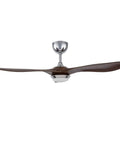 WEvalMC Ceiling Fan with Light 48 inch Reversible Motor for Living Room, featuring sleek dark wood blades and modern chrome mount.
