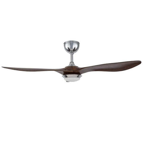 WEvalMC Ceiling Fan with Light 48 inch Reversible Motor for Living Room, featuring sleek dark wood blades and modern chrome mount.