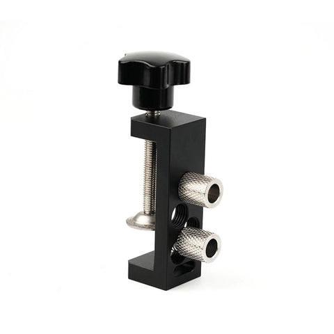 Aluminum Profile Drill Guide For 2020, 2040, 3030, 3060 European Standard Extrusion, black single-piece with knobs.