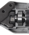 Beefed-Up TurboShear Drill Attachment For Heavy-Duty Cutting, 18 gauge galvanized steel shear, side view, Model TSHD TurboShear