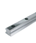 Rock Solid HGR30 Linear Motion Guide Slider Rail Kit showing industrial steel slide rail with pre-drilled holes for CNC setup.
