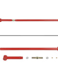 Four Piece Rear Upper And Lower Control Arms And Adjustable Panhard Track Bar Kit For Enhanced Suspension Precise Alignment Grease Sealed Bushing Design Quiet Ride Heavy Duty Performance For Off Road And Daily Driver Trucks, red steel adjustable bar