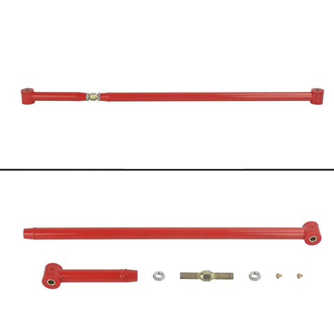 Four Piece Rear Upper And Lower Control Arms And Adjustable Panhard Track Bar Kit For Enhanced Suspension Precise Alignment Grease Sealed Bushing Design Quiet Ride Heavy Duty Performance For Off Road And Daily Driver Trucks, red steel adjustable bar