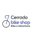 Cerrado Bike Shop logo with bicycle graphic and text 'Bike e Adventure'
