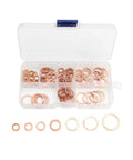 Copper Washers Assortment Kit With 100 Flat Gaskets In M4 M5 M6 M8 M10 M12 M14 For Cars Boats Plumbing And DIY Projects box
