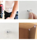 Clear Plastic Shelf Support Pins For Cabinets And Shelves Heavy Duty Wall Mount Pins Strong Load Bearing installed on wall