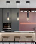 Three Pack Sleek Crystal Pendant Lights In Chrome Sparkling Modern Chandelier Lighting For Kitchen Island Dining Room Living Room Bar With Adjustable Cord And Easy Install, hanging in modern kitchen.